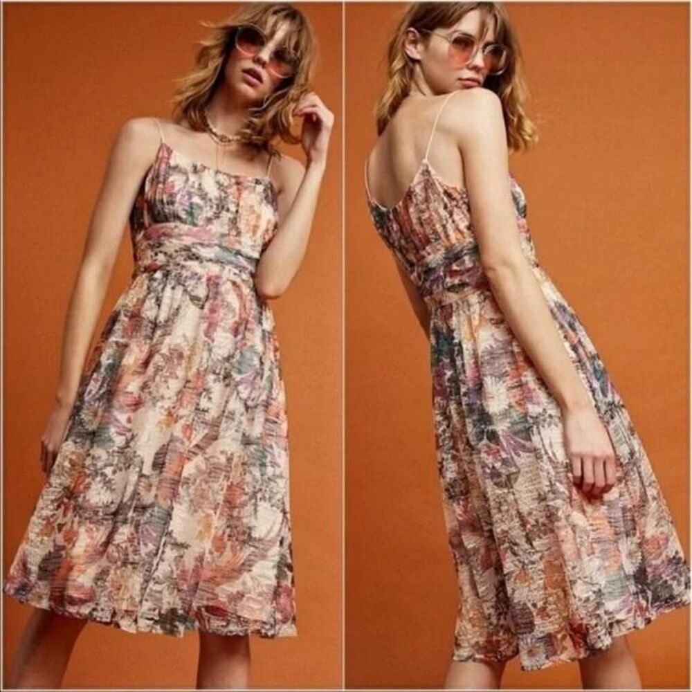 Anthropologie Maeve McKenzie Floral Dress Size 8